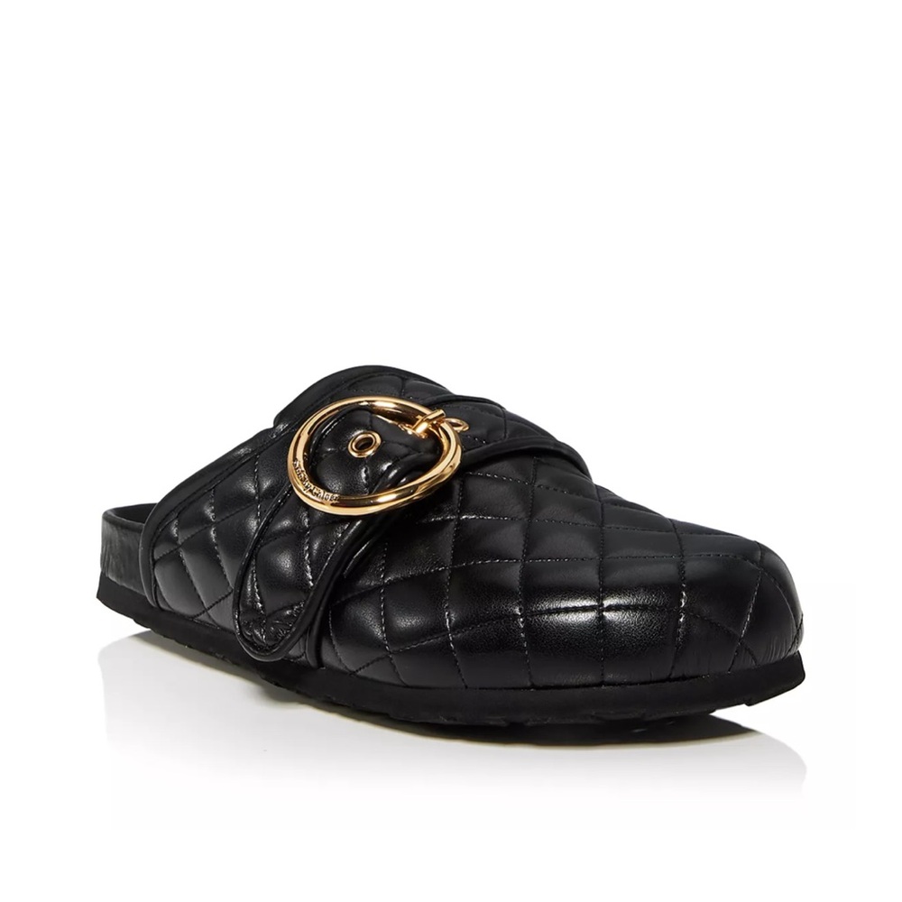 Black Quilted Leather Loafers